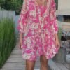 woman-wearing-fashion-print-boho-beach-dress-loose-mini-dress