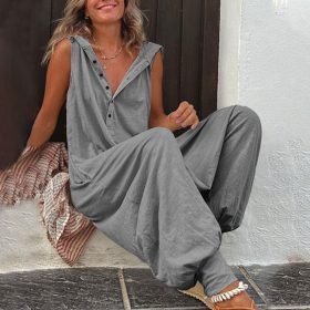 woman-wearing-loose-solid-retro-hooded-jumpsuit