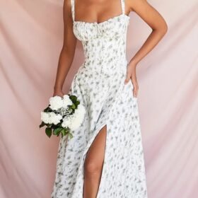 woman-wearing-floral-split-dress-with-adjustable-straps