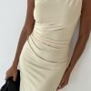 woman-wearing-pleated-sleeveless-bodycon-slim-maxi-dress