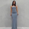 woman-wearing-satin-slip-sleeveless-bodycon-maxi-dress