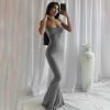 woman-wearing-satin-slip-sleeveless-bodycon-maxi-dress