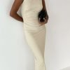 woman-wearing-pleated-sleeveless-bodycon-slim-maxi-dress