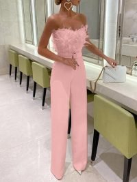 woman-wearing-elegant-feather-tube-top-jumpsuit